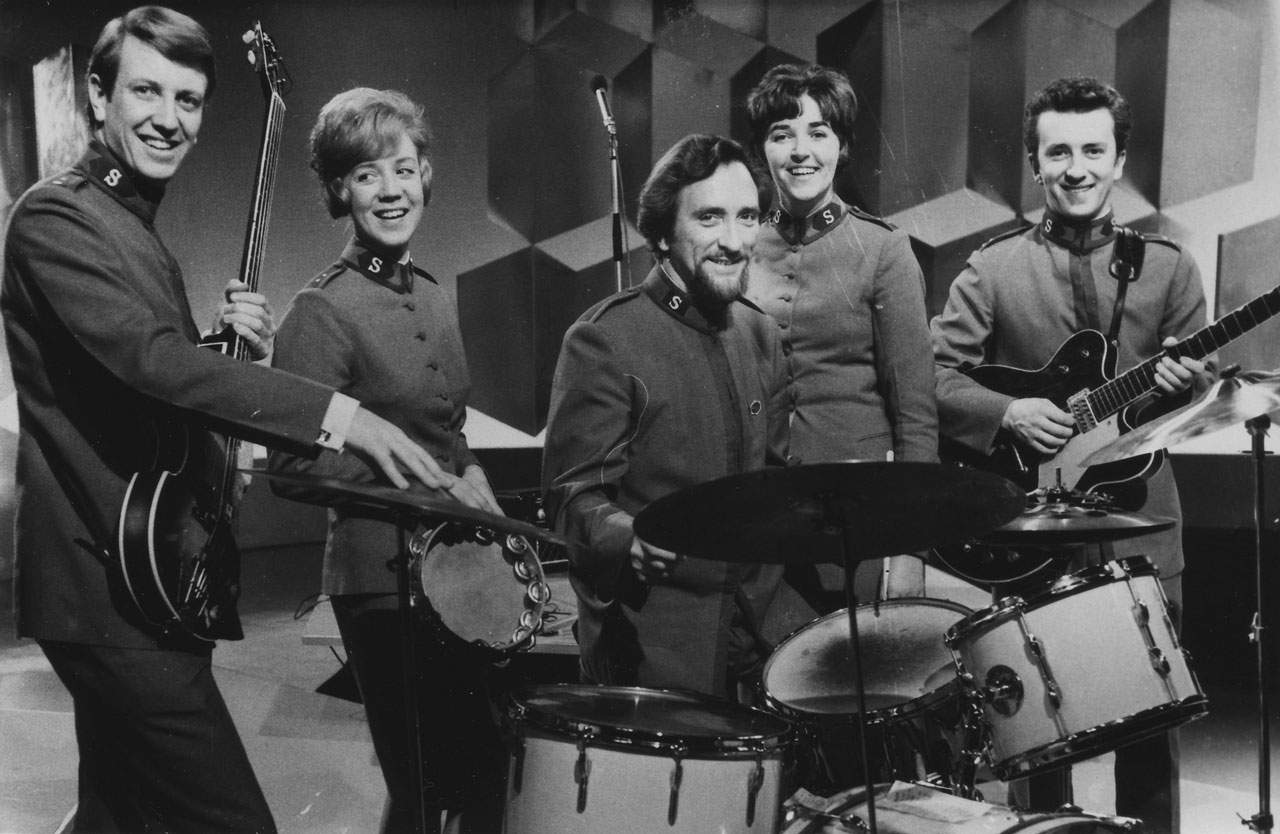 Salvationists from the 60s with guitars and a drum kit