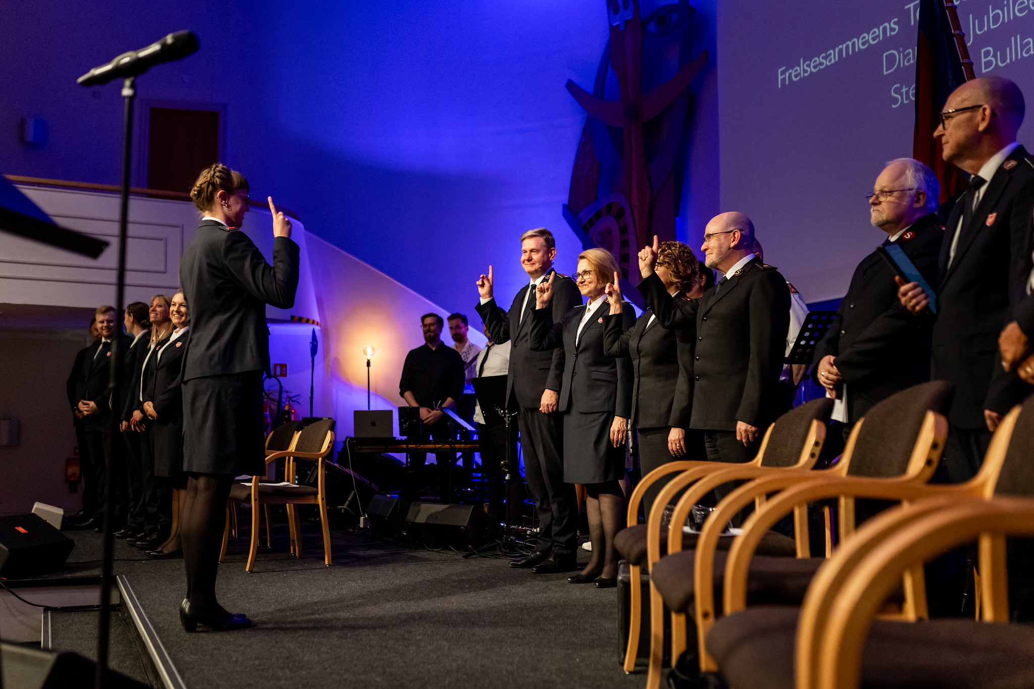 A new officer gives the Salvation Army salute