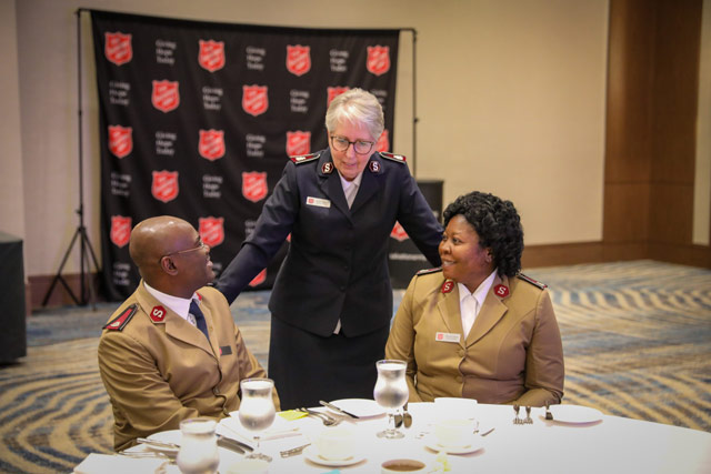 General Brian Peddle addresses the international leaders