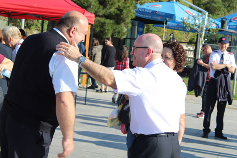 Commissioners Lyndon and Bronwyn Buckingham greet Salvationists in Georgia