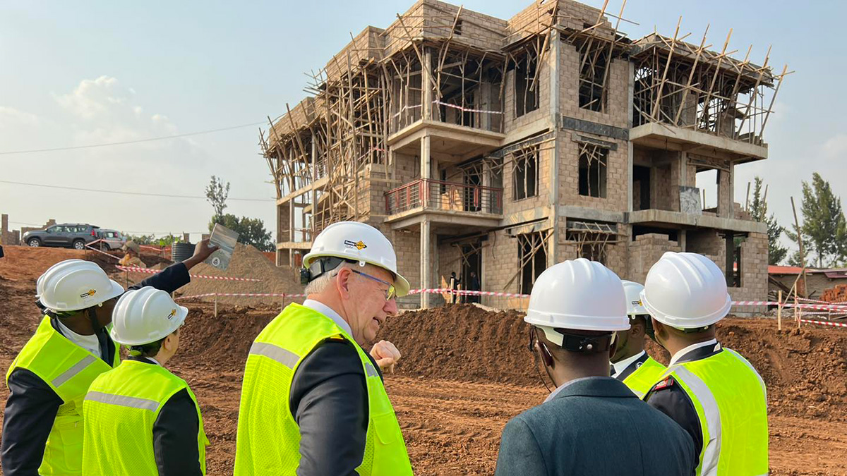 The construction site for the officer training college