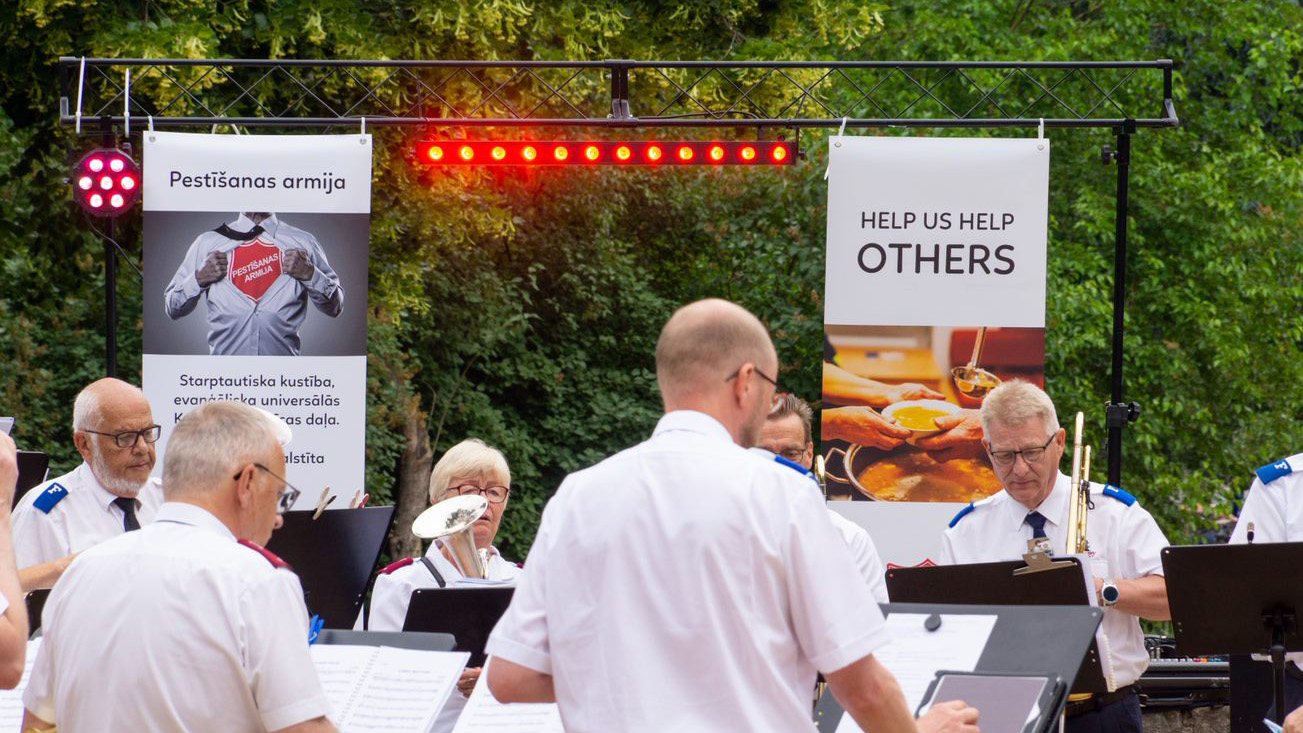 Open-air meeting in Jelgava