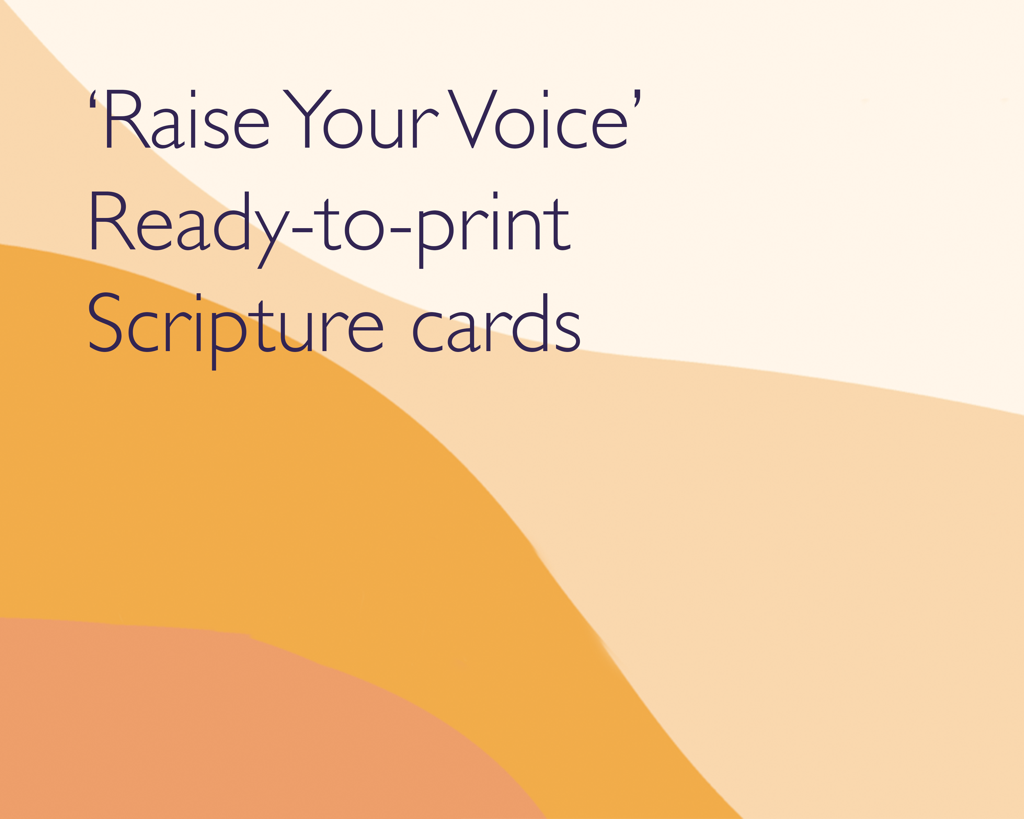Download: Raise Your Voice cards