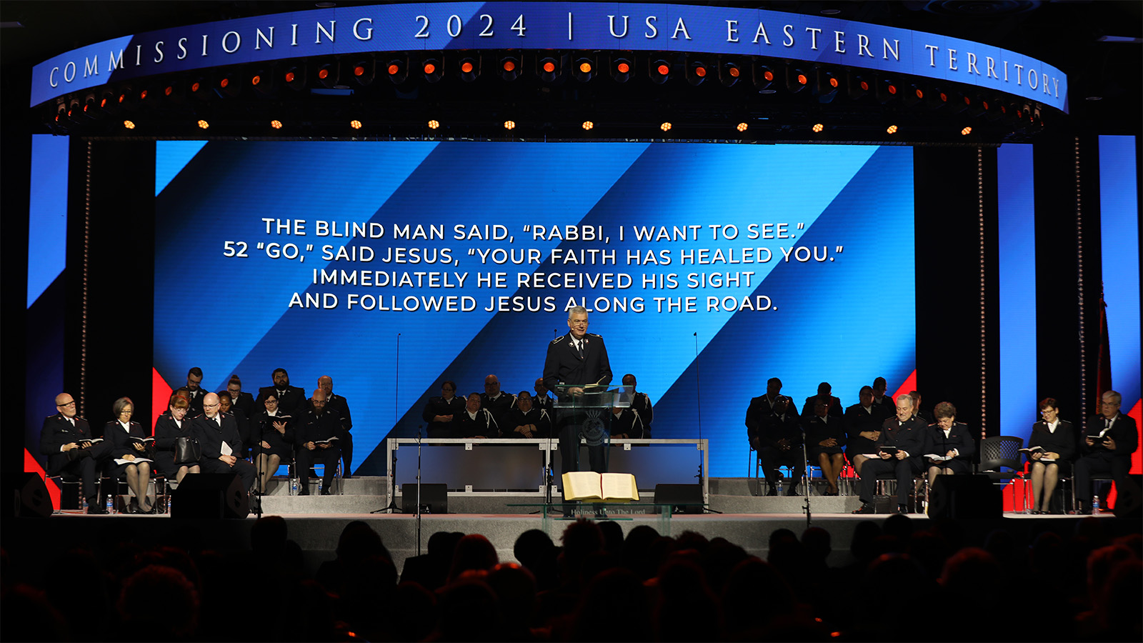 The Chief of the Staff at the commissioning of the Defenders of Justice Session in the USA Eastern Territory