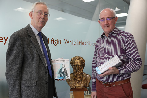 Gordon Taylor and Paul Mortlock with the books