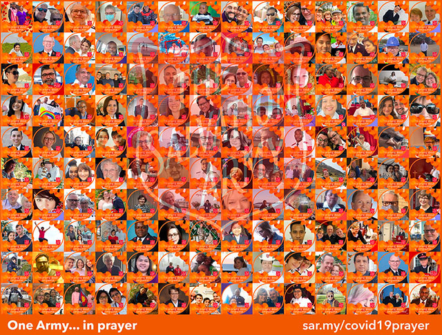 Montage of some of those who prayed