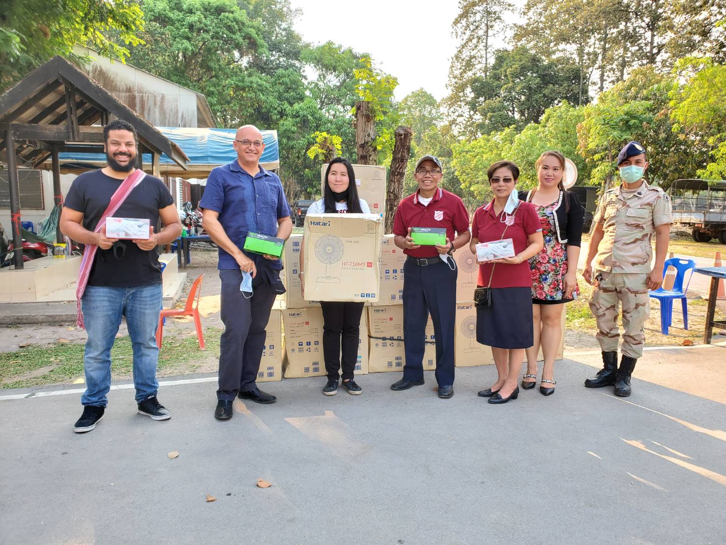 Salvation Army personnel in Chiang Mai, working with the Royal Thai Army