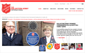 Salvation Army international home page
