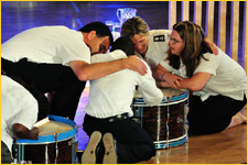 Officers praying for delegates at The Salvation Army's World Youth Convention