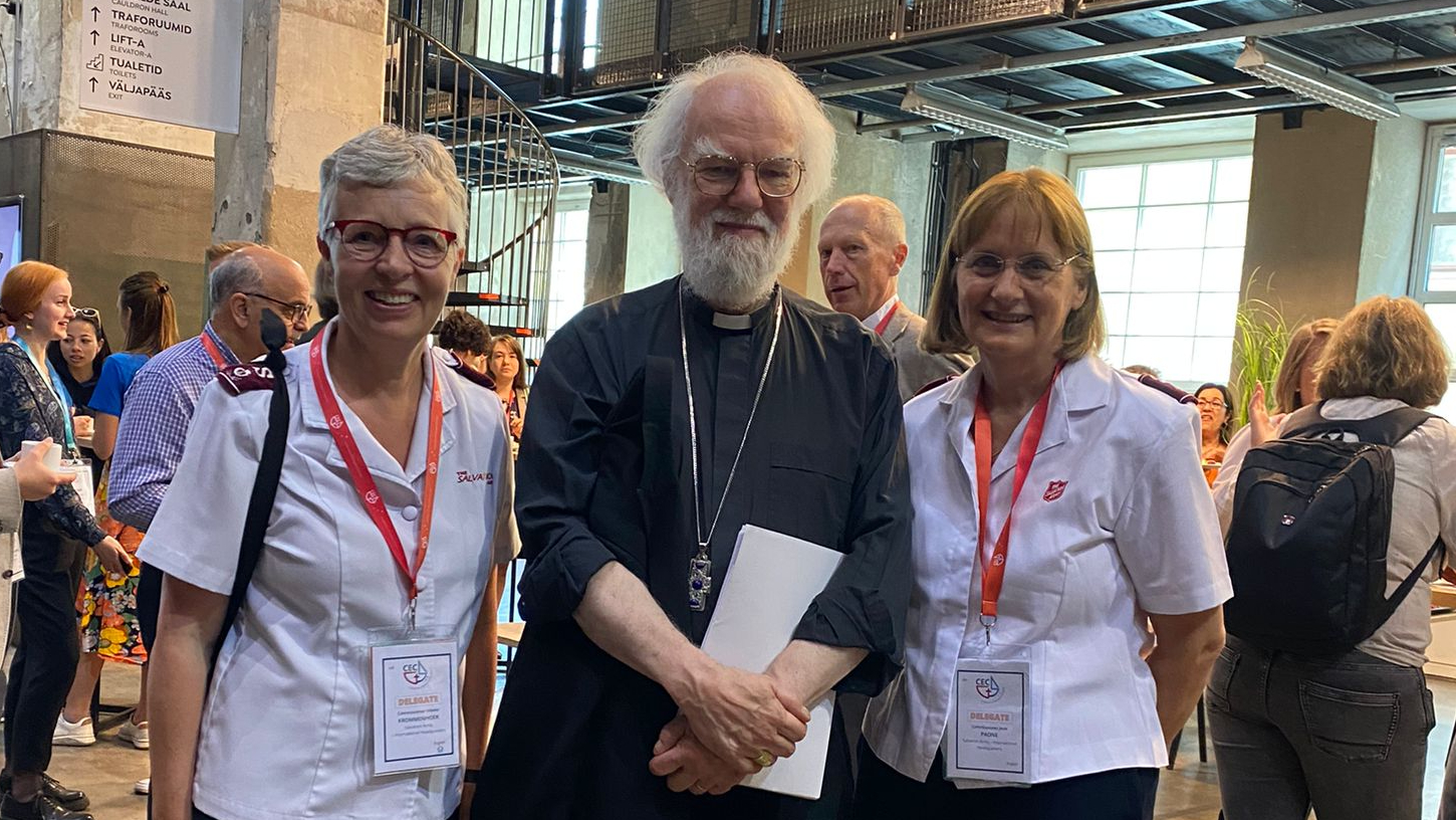 Commissioners Krommenhoek and Paone with the Rt Hon. Rowan Williams