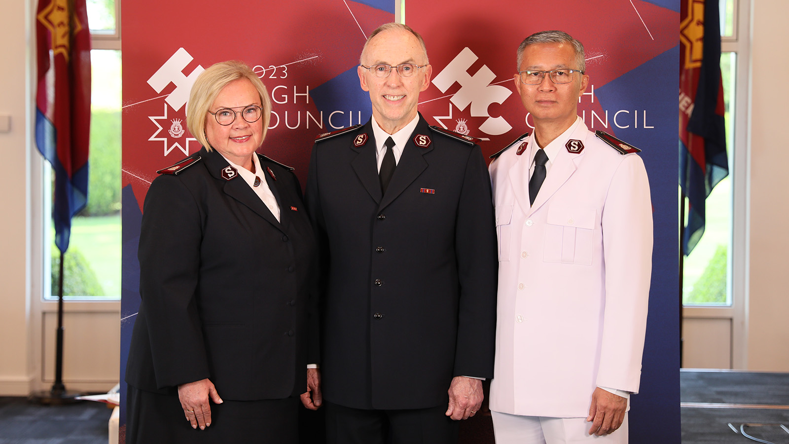 Commissioner Eva Kleman, Commissioner Kenneth Hodder and Commissioner Yusak Tampai