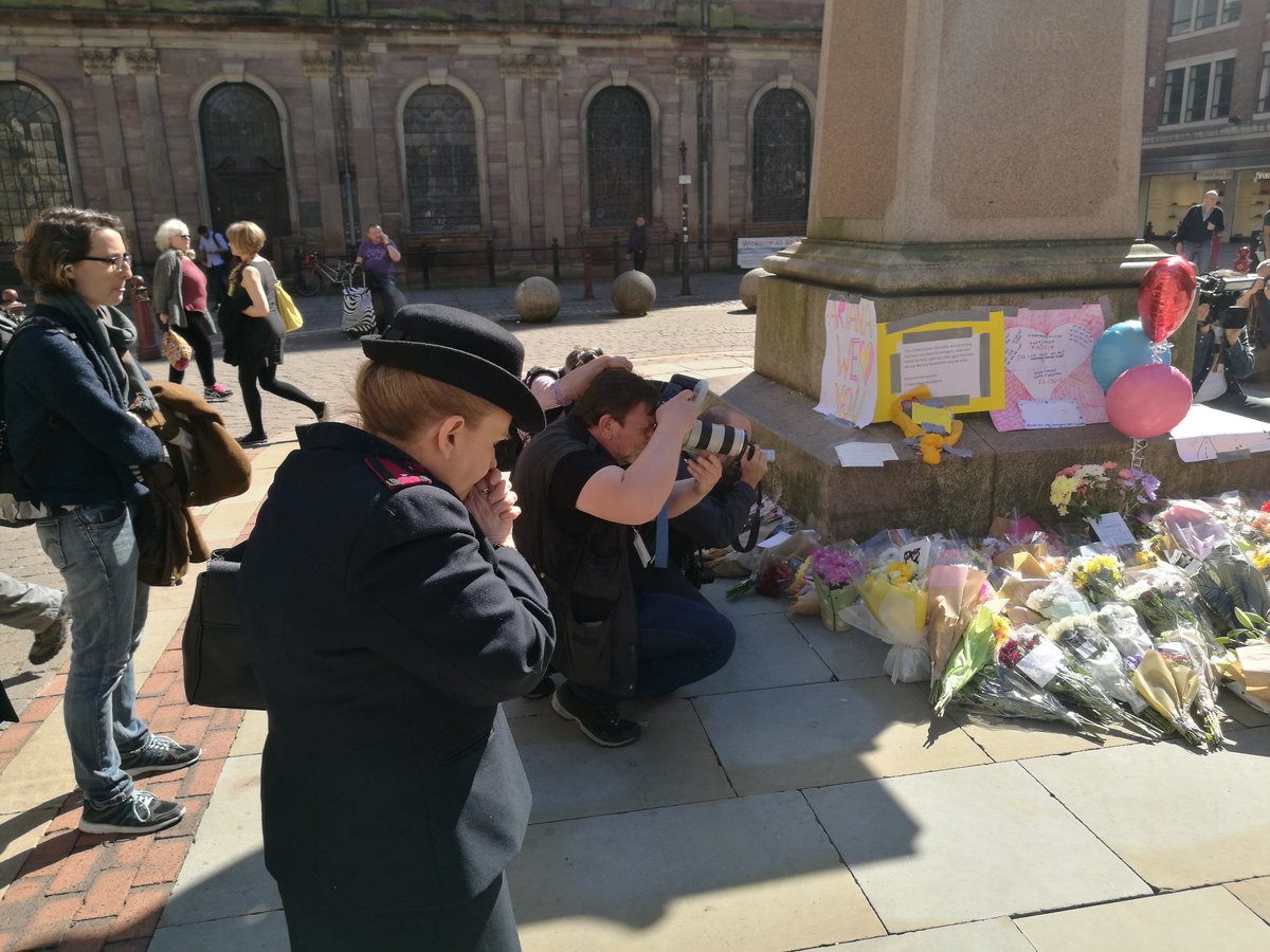 Salvation Army officer at prayer vigil