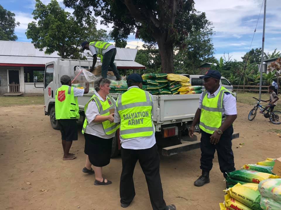Relief effort in Burns Creek