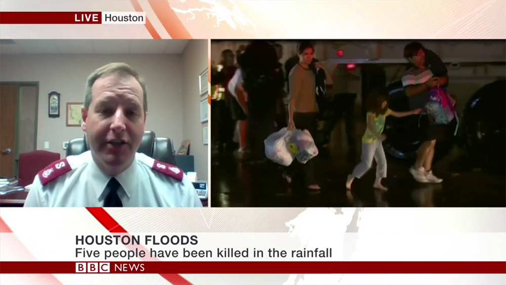 Major Feeser talks about the emergency response on BBC News