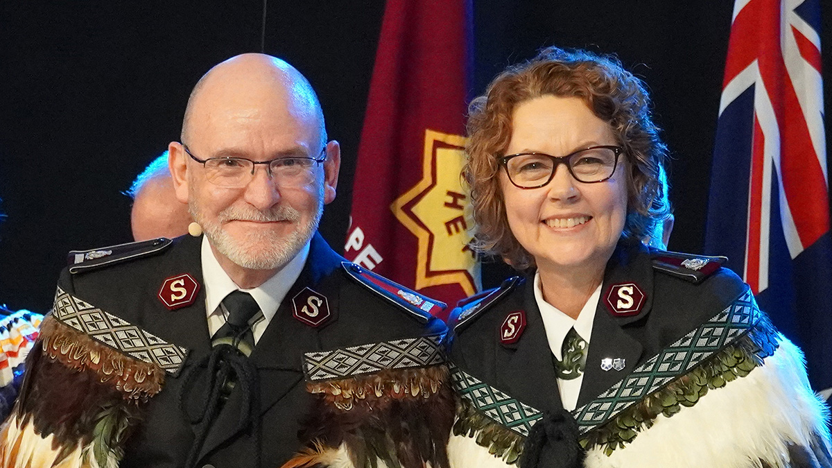 General Lyndon Buckingham and Commissioner Bronwyn Buckingham in New Zealand