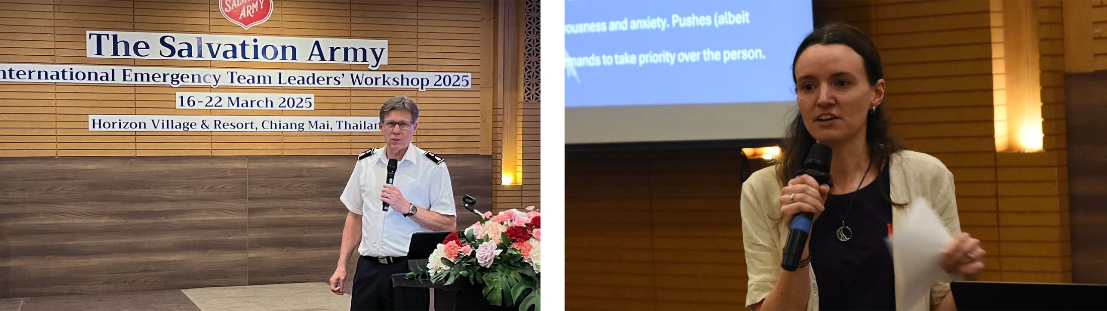 Conference speakers: Commissioner Ted Horwood (left) and Joanne Beale (right)