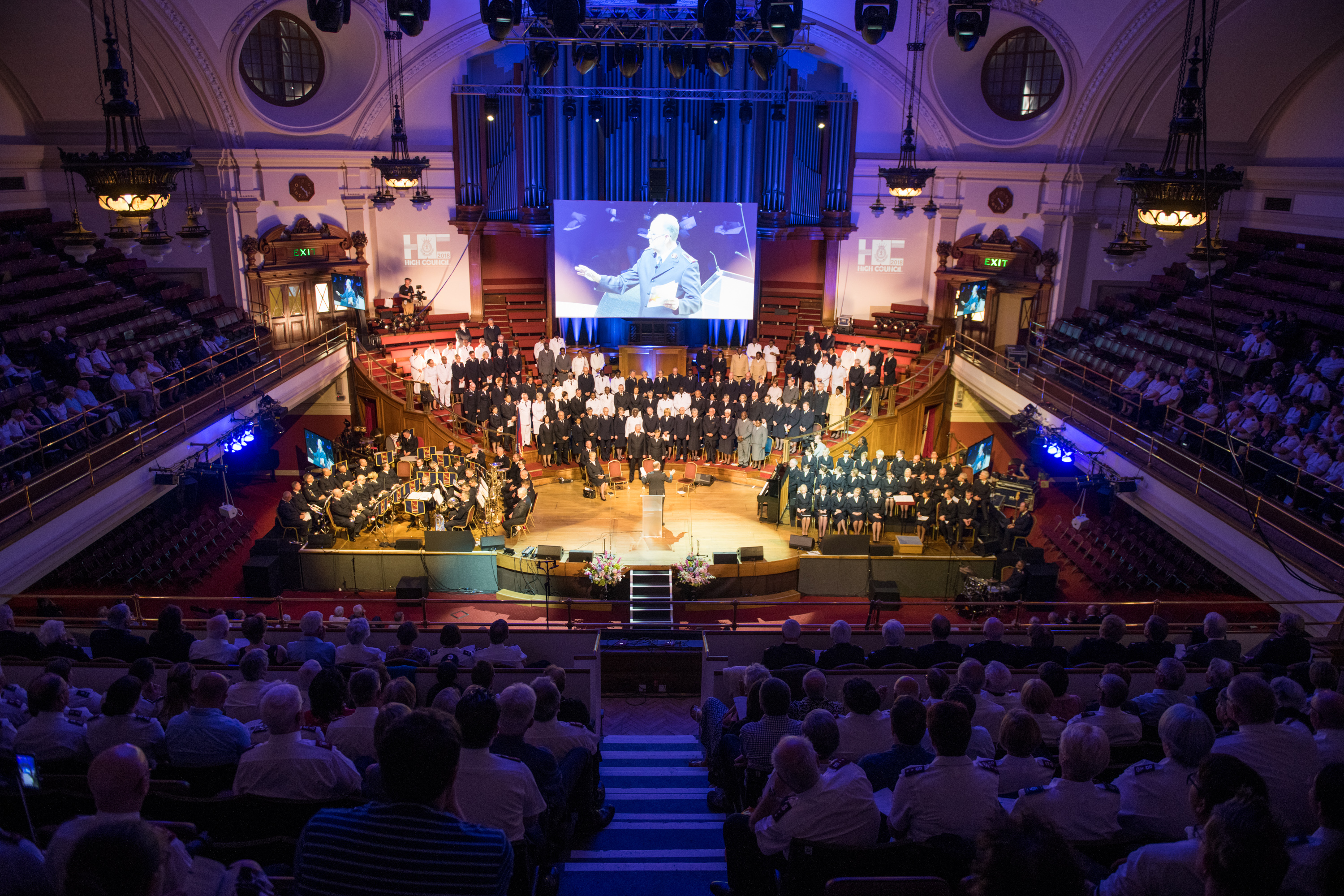 Photo of the stage and audience