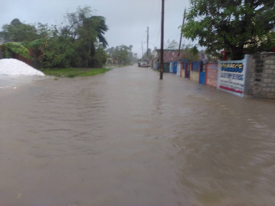 Flooding outside VB corps, Haiti