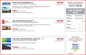 Hotel booking website