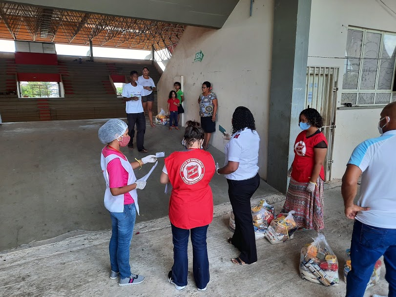 Distributing essential supplies to refugees in Boa Vista, Brazil