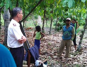 Lieut-Colonel Yusak Tampai providing coordination and leadership in Palu, Indonesia