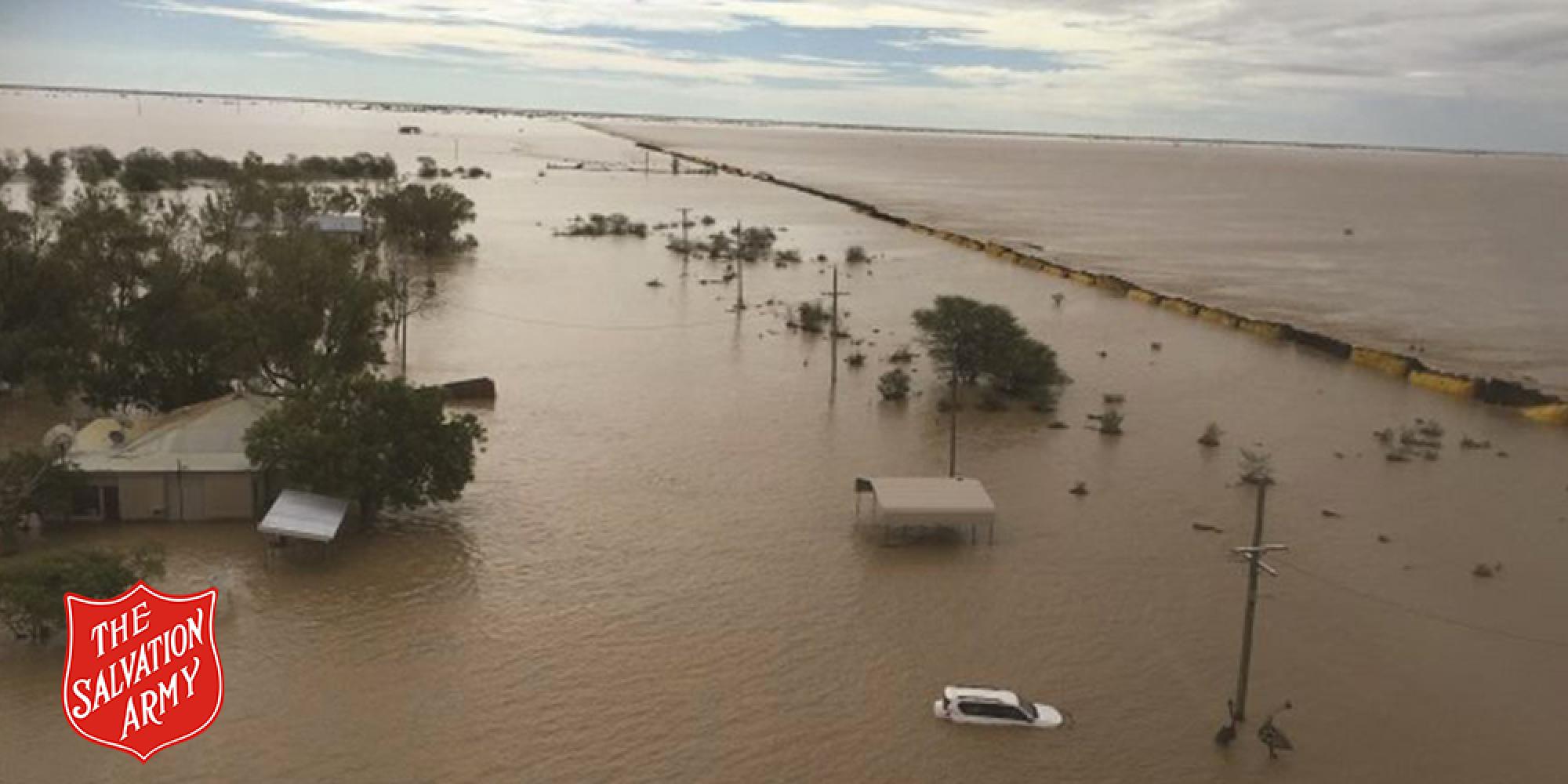 Queensland flooding from the air