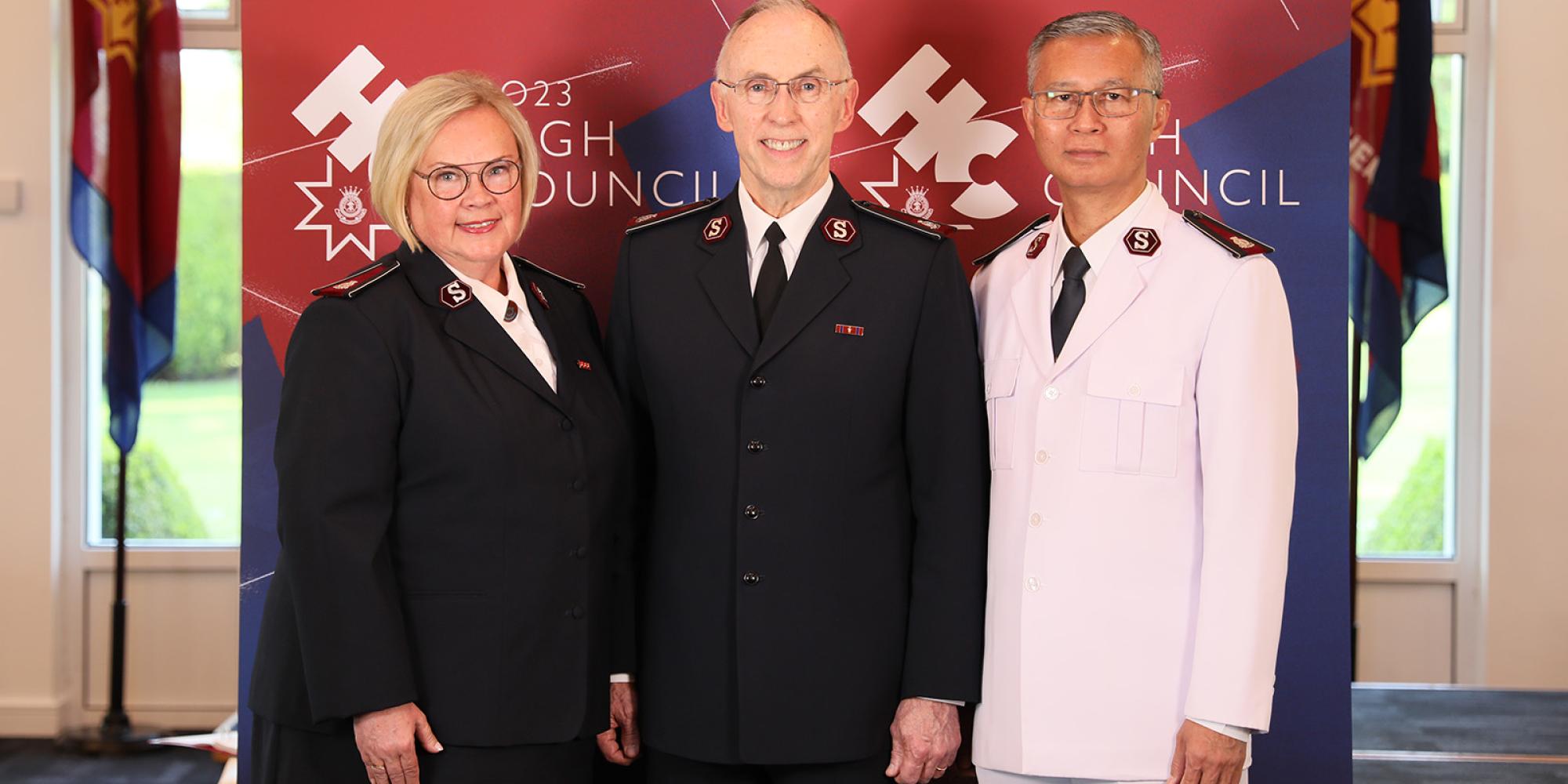 Commissioner Eva Kleman, Commissioner Kenneth Hodder and Commissioner Yusak Tampai