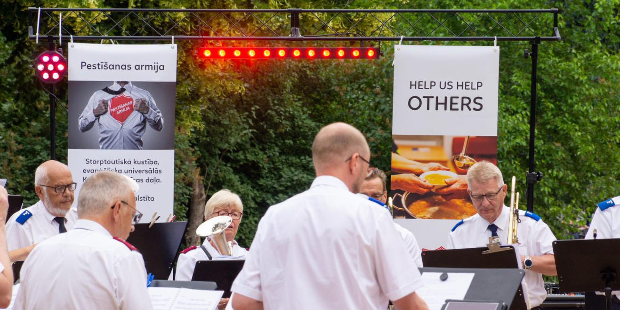 Open-air meeting in Jelgava