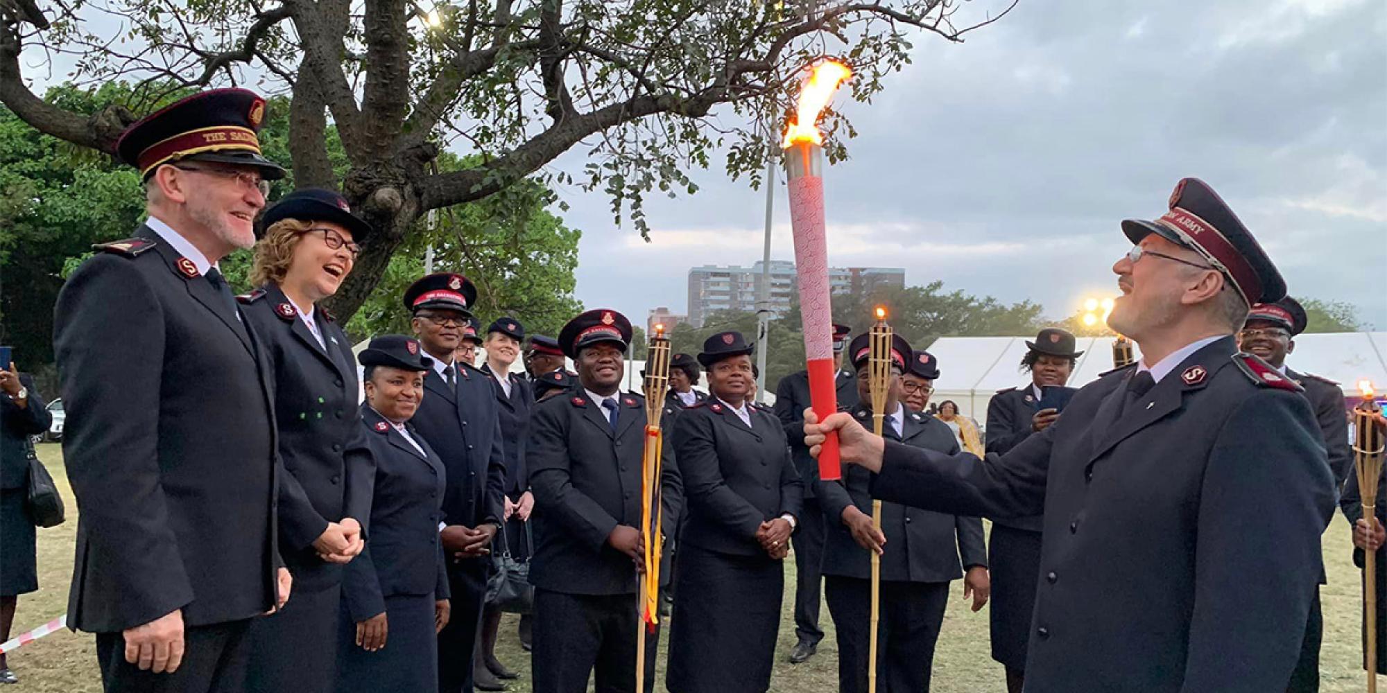 Torch lighting ceremony