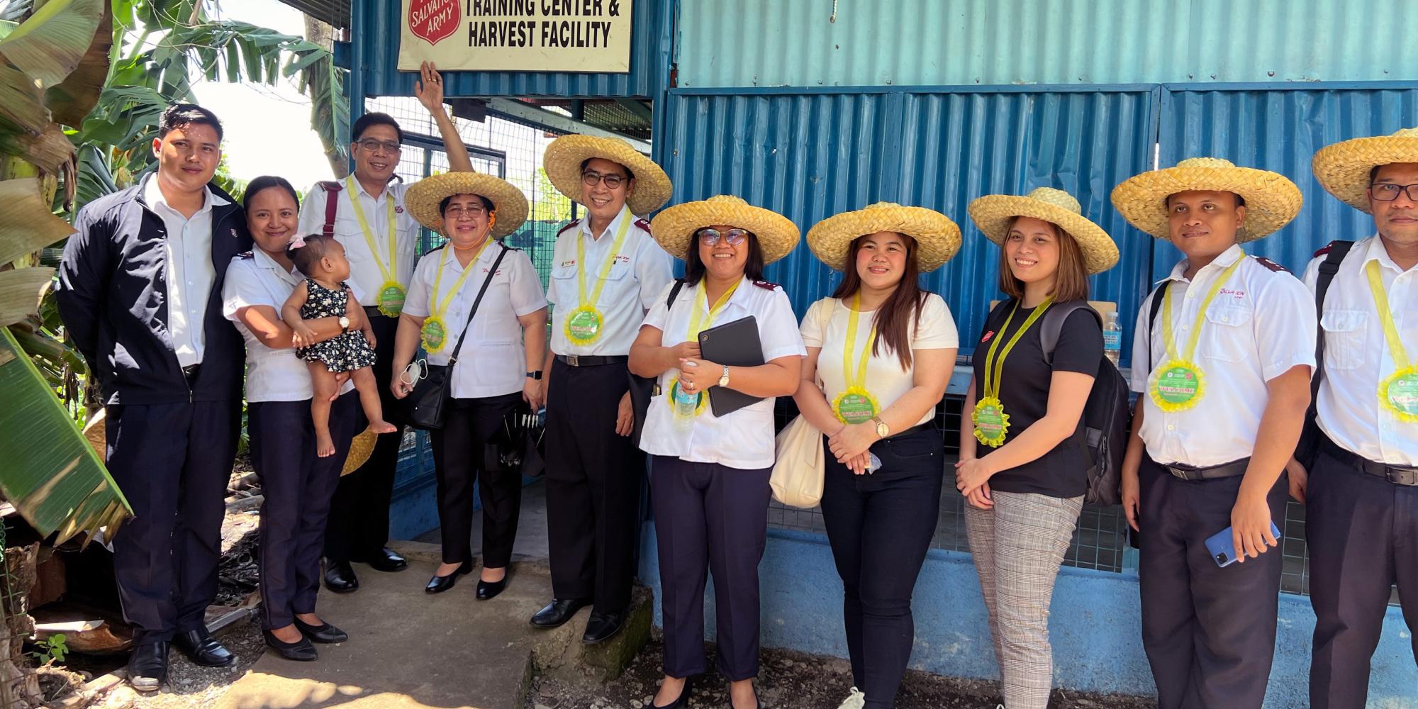 A group of Salvationists outside the training centre