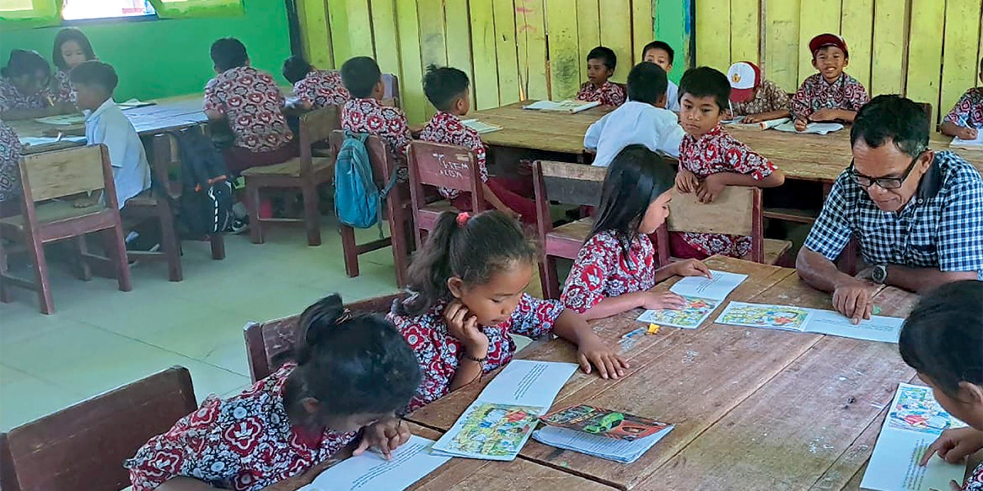 Children in a classroom