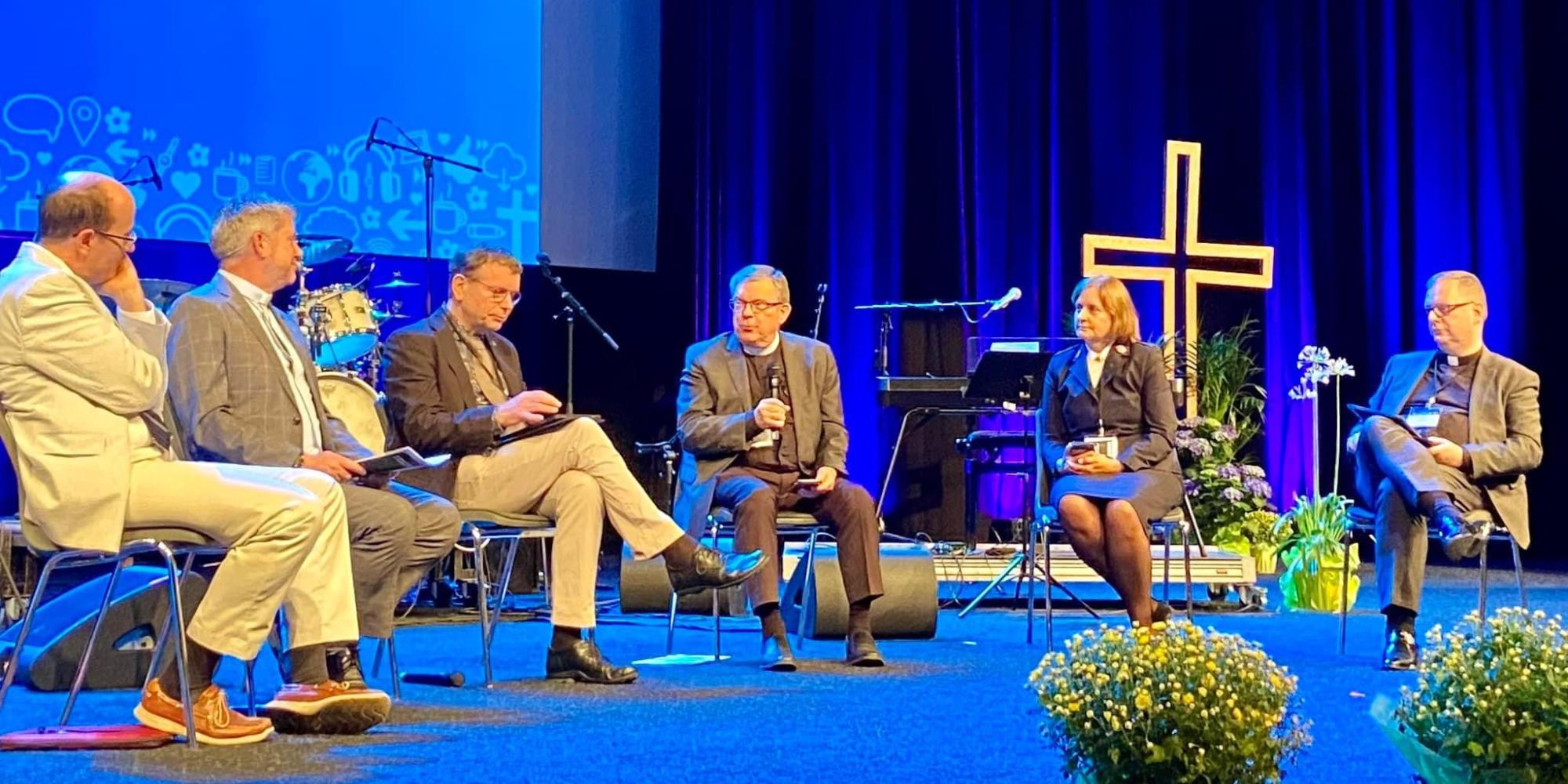 Ecumenical leaders take part in a panel discussion