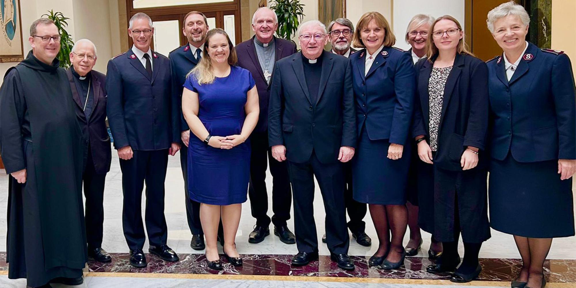 Salvationists with members of the Catholic Church