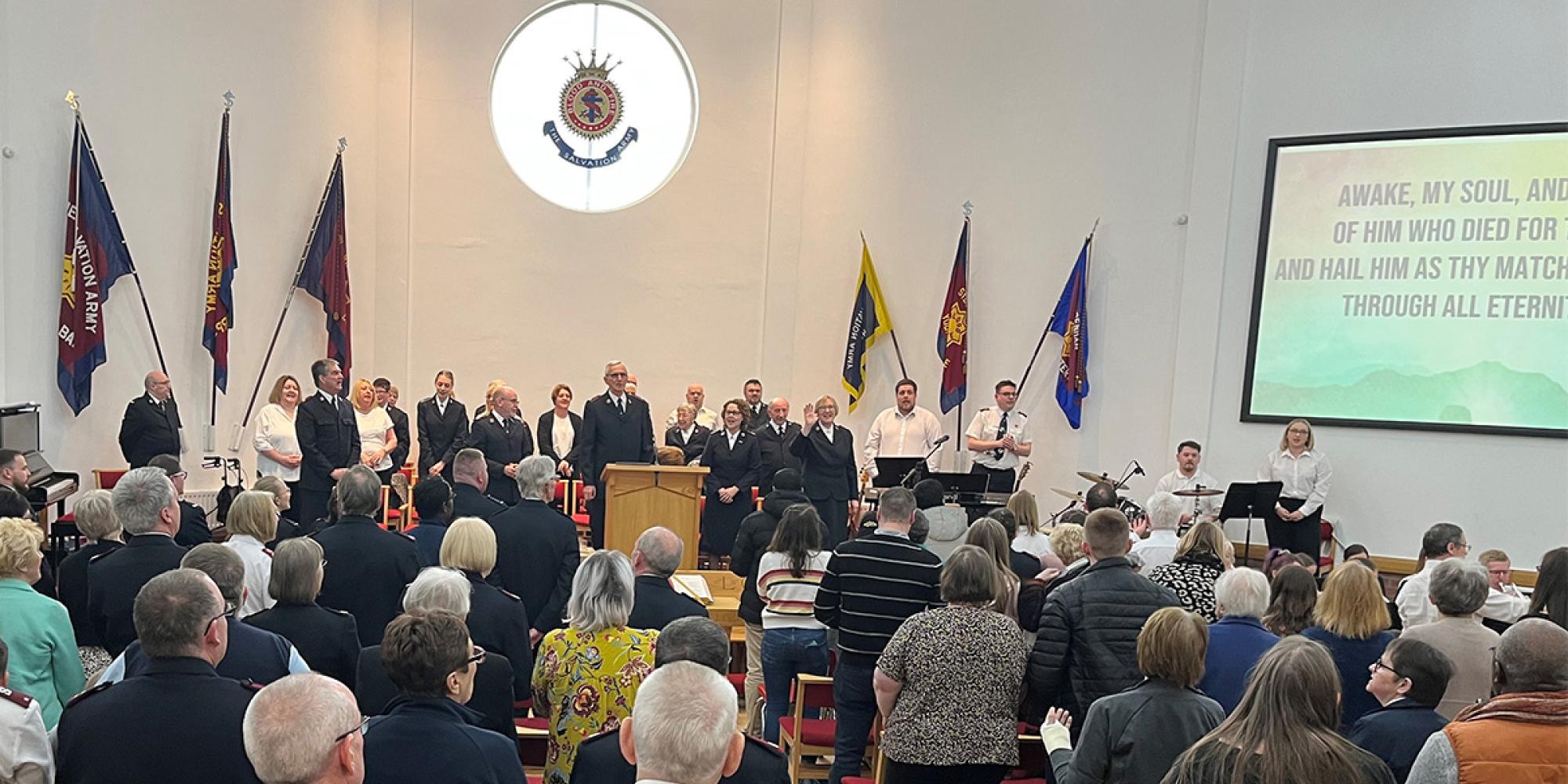 The congregation in Belfast