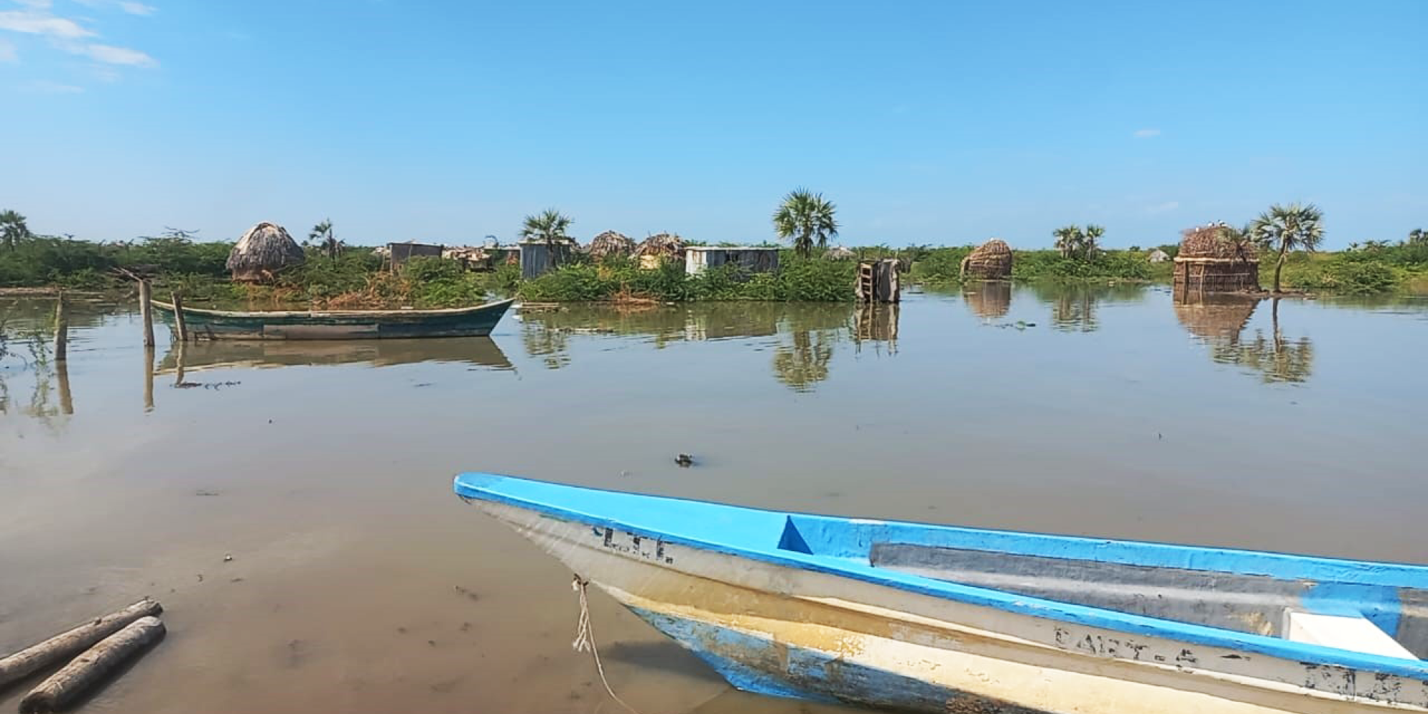 A flooded landscape