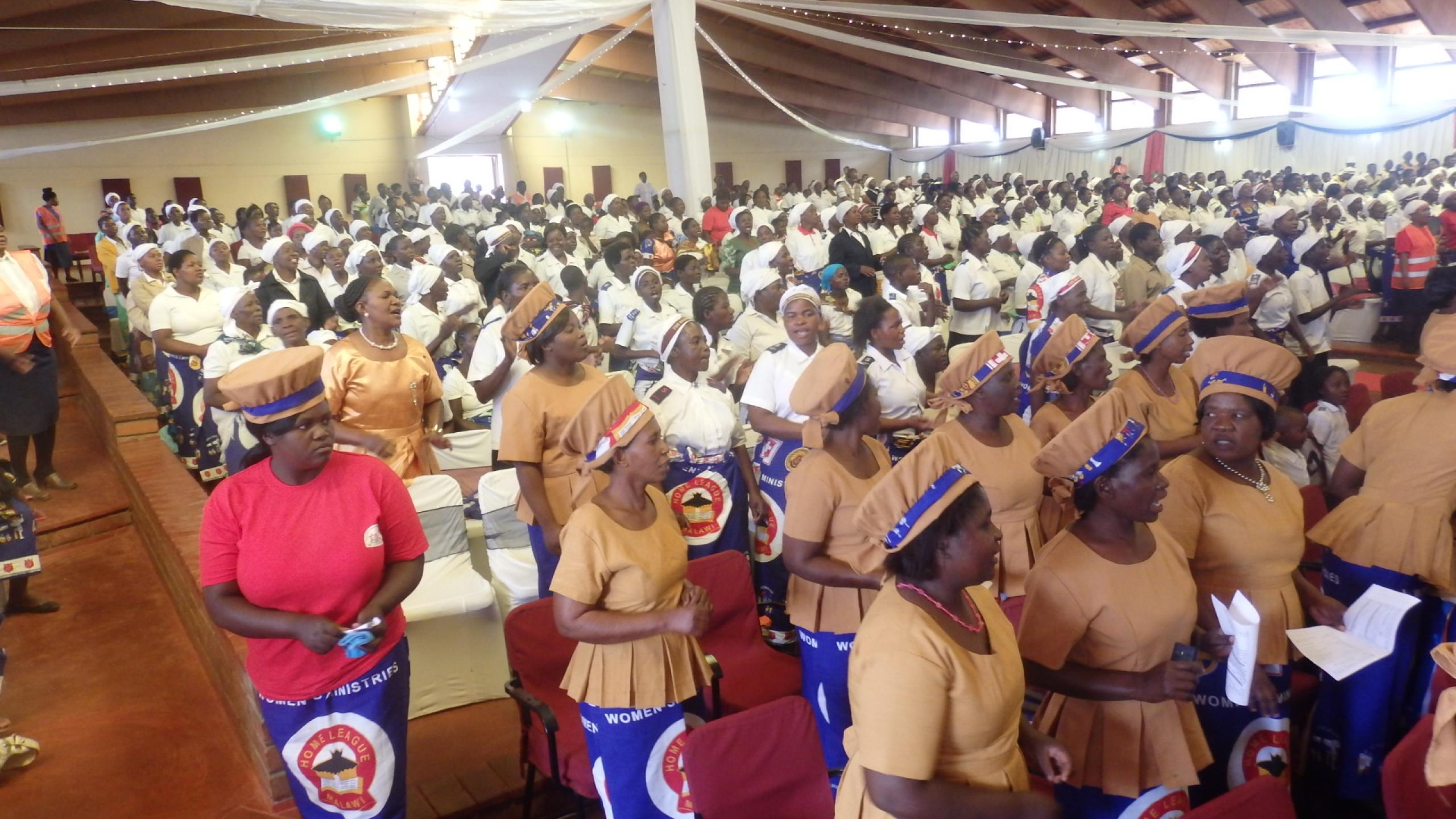Women worshipping in Malawi