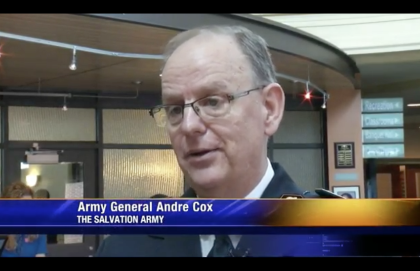 General Cox takes part in WJBF news broadcast