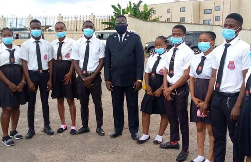 David with students