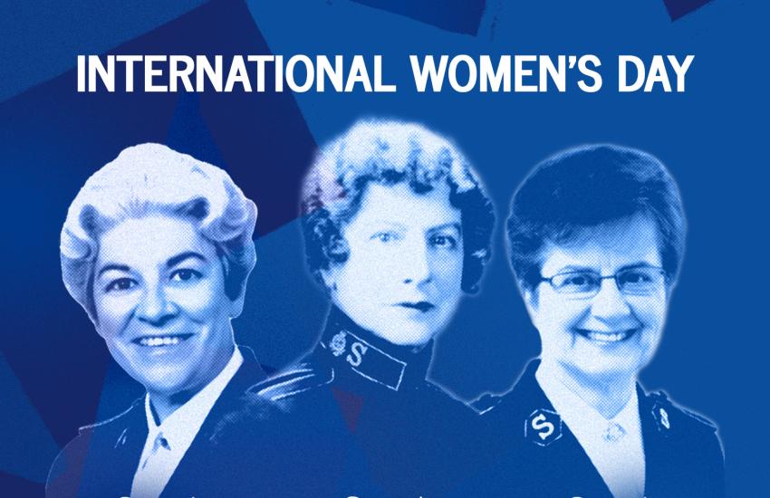 Generals Eva Burrows, Evangeline Booth and Linda Bond