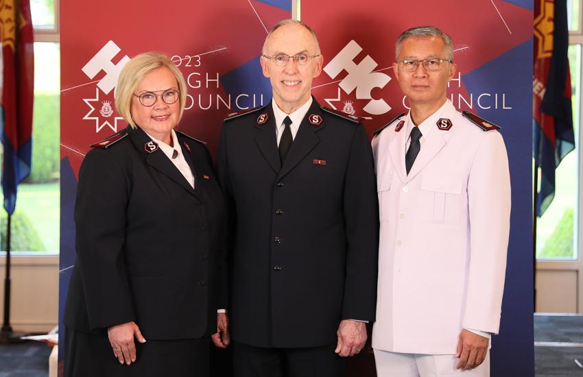 Commissioner Eva Kleman, Commissioner Kenneth Hodder and Commissioner Yusak Tampai