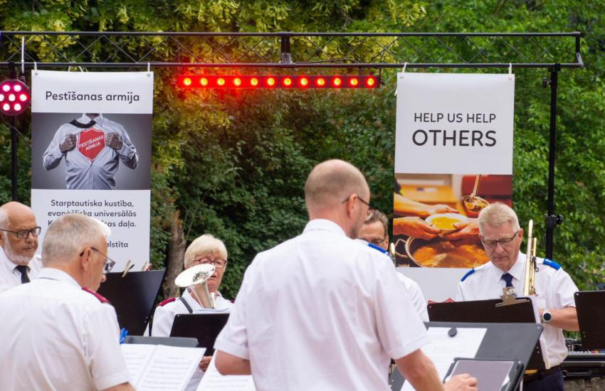 Open-air meeting in Jelgava