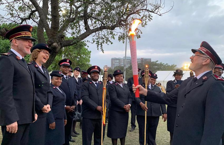 Torch lighting ceremony