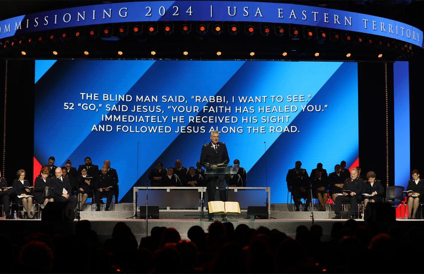 Commissioner Edward Hill on stage