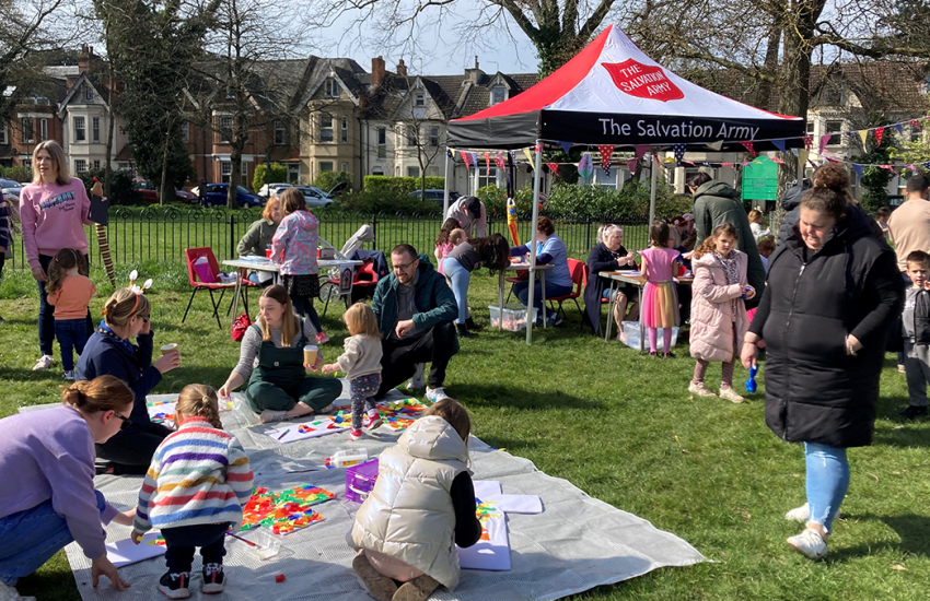 Families in the park