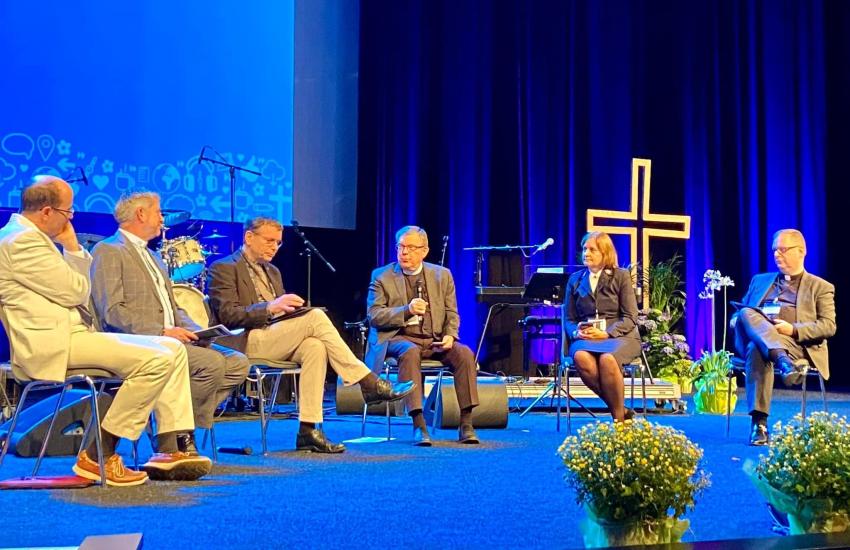 Ecumenical leaders take part in a panel discussion