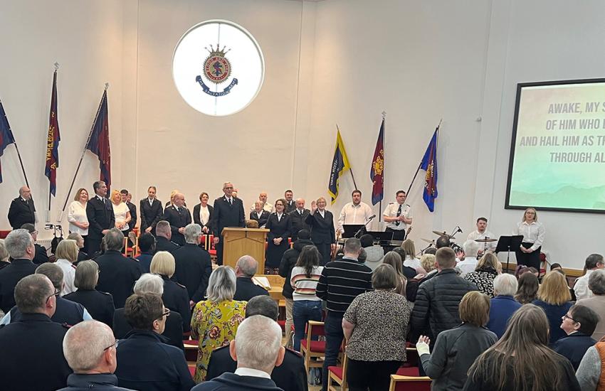 The congregation in Belfast