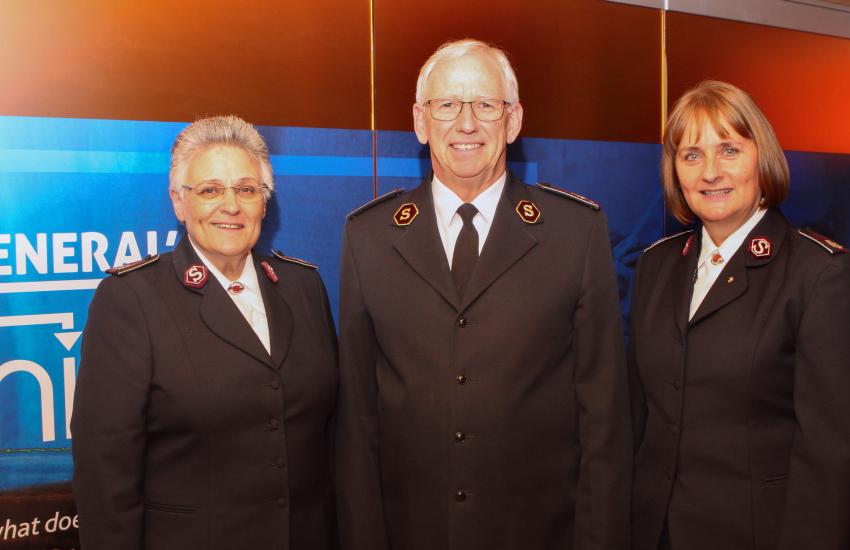 Commissioner Betty Matear with the General and Commissioner Jane Paone