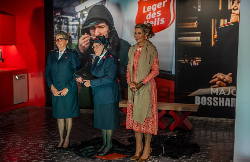 Queen Máxima with Salvationists
