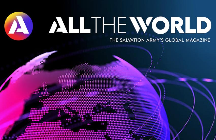 All the world magazine hero image showing a globe