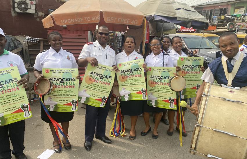 Nigeria - Salvationists advocate for peaceful elections in Nigeria